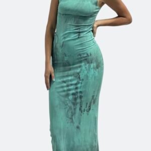 maxi dress - aqua - criticalpoetry