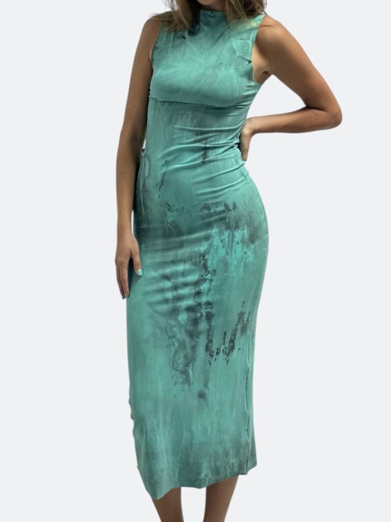 maxi dress - aqua - criticalpoetry